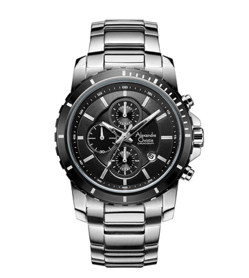 Alexandre Christie 6141MCBTBBA Elite Chronograph Watch for Men