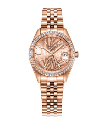 ALEXANDRE CHRISTIE Classic Steel Sapphire Quartz Women 32mm 5012LDBRGRGLN