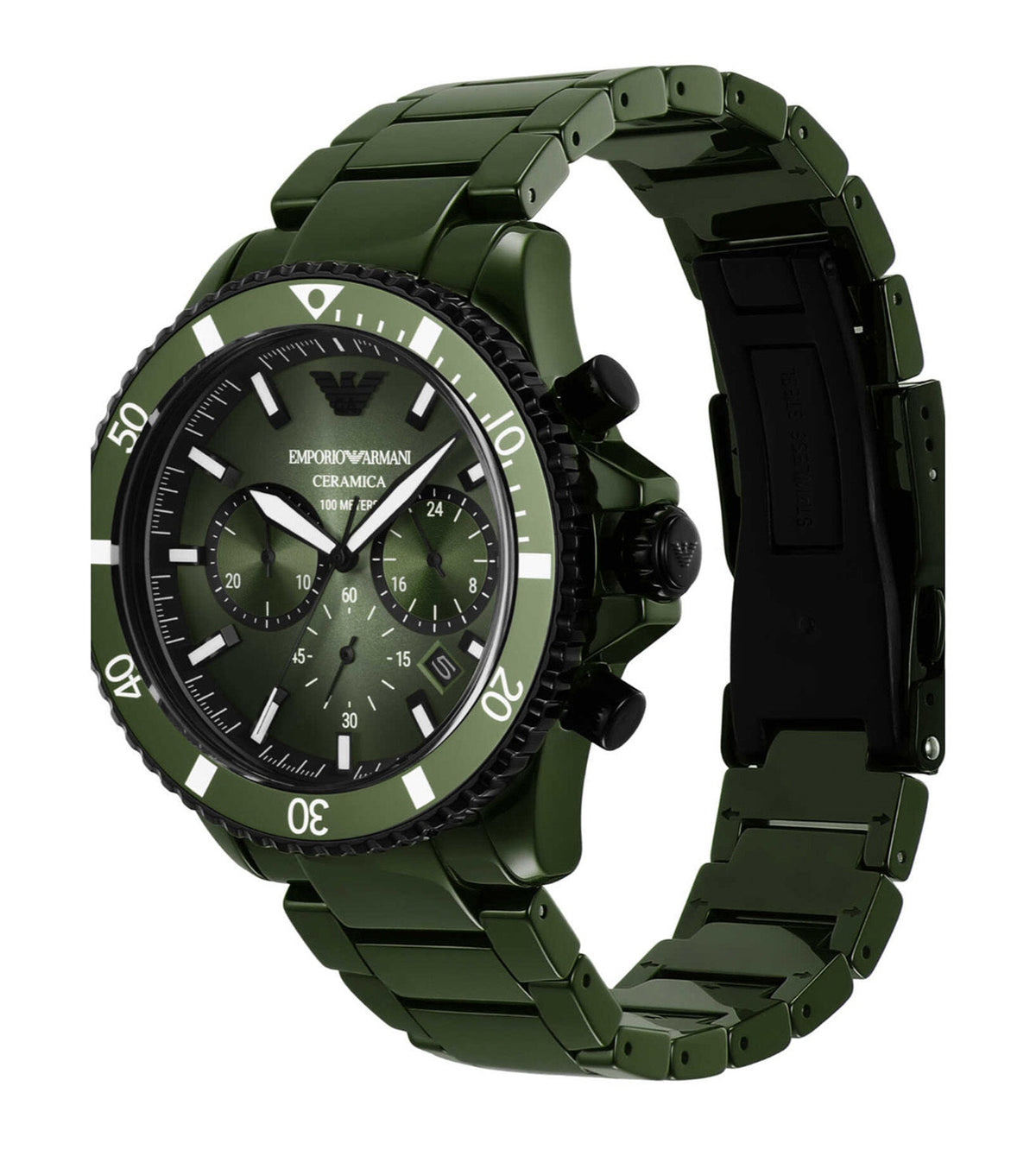 Emporio Armani Chronograph Green Ceramic WatchAR70011I
