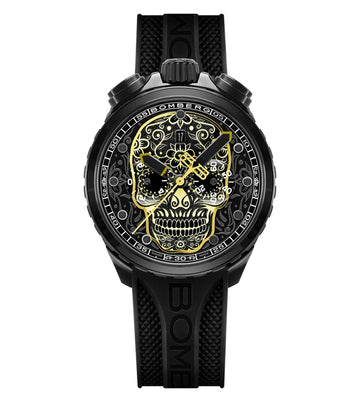 BS45CHPBA.060-8.12 BOLT-68 HERITAGE SUGAR SKULL GOLDEN Chronograph Watch for Men