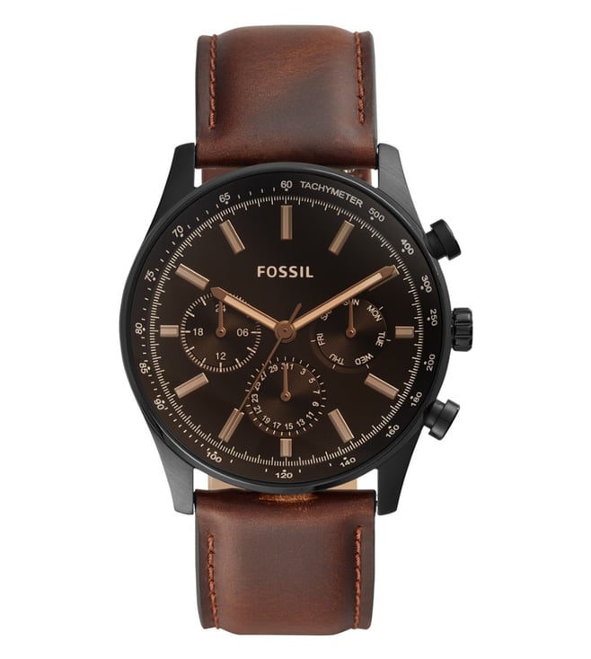 Fossil Sullivan Multifunction Brown Leather Watch Bq2457
