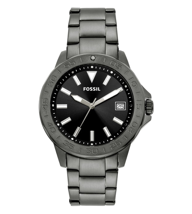 Bannon Three-Hand Date Smoke Stainless Steel Watch and Strap Box Set