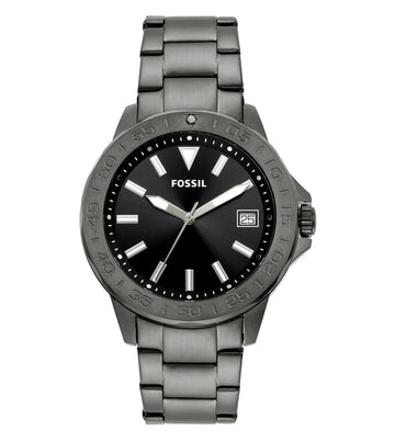 Bannon Three-Hand Date Smoke Stainless Steel Watch and Strap Box Set