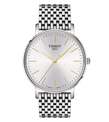Tissot Everytime Men Quartz White Dial Analog Stainless Steel 34mm T143.210.11.011.01