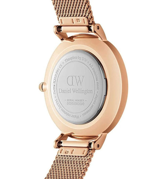 Daniel Wellington Petite Unisex Black Round Dial Analog Watch - DW00100303K