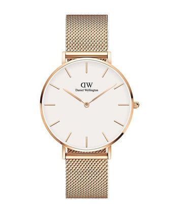 Daniel Wellington Petite Unisex White Round Dial Analog Watch - DW00100305K