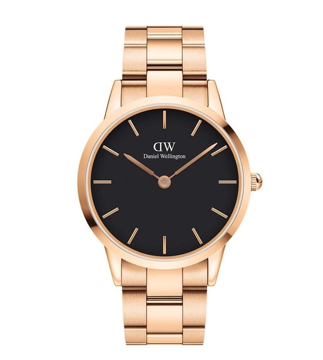 Daniel Wellington Iconic Men Black Round Dial Analog Watch - DW00100344K