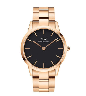 Daniel Wellington Iconic Men Black Round Dial Analog Watch - DW00100344K