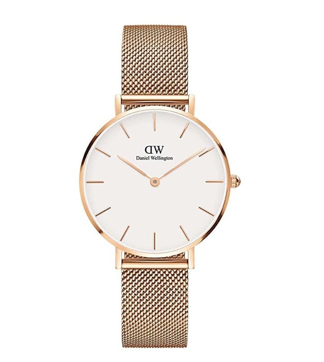 Daniel Wellington Petite Women White Round Dial Analog Watch - DW00100163K