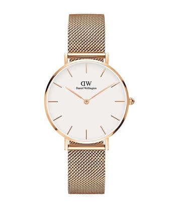 Daniel Wellington Petite Women White Round Dial Analog Watch - DW00100163K