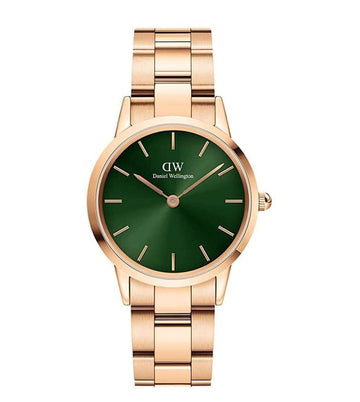Daniel Wellington Iconic Women Green Round Dial Analog Watch - DW00100420K