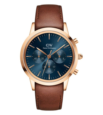 Daniel Wellington Iconic Men Blue Round Dial Analog Watch - DW00100639K