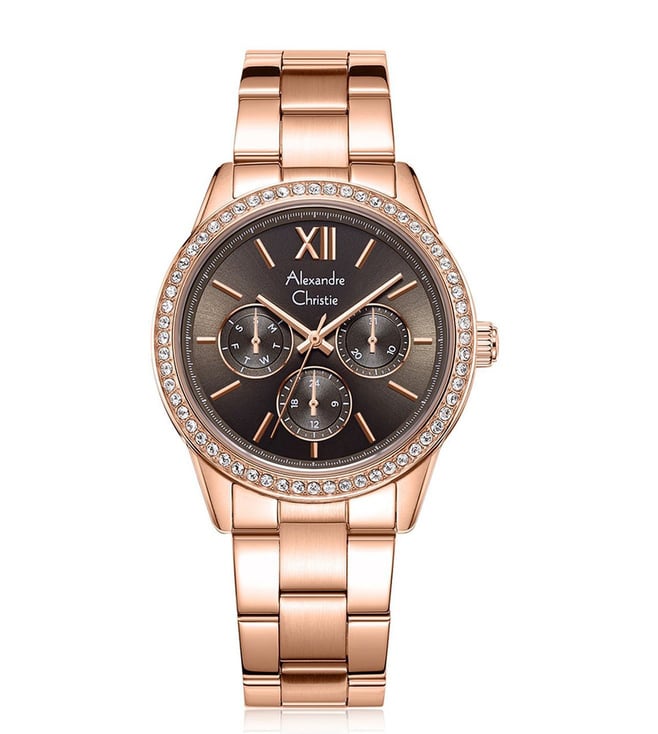 Alexandre Christie 2A46BFBRGGR Embellished Multifunction Women's Watch