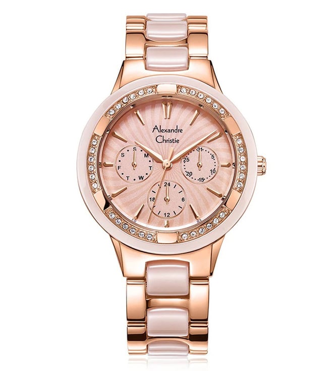 Alexandre Christie 2299BFBRGLN Multifunction Watch for Women