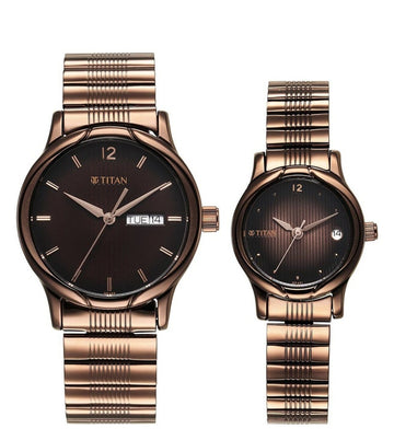 TITAN 15802490QM01P Bandhan Analog Couple Watch