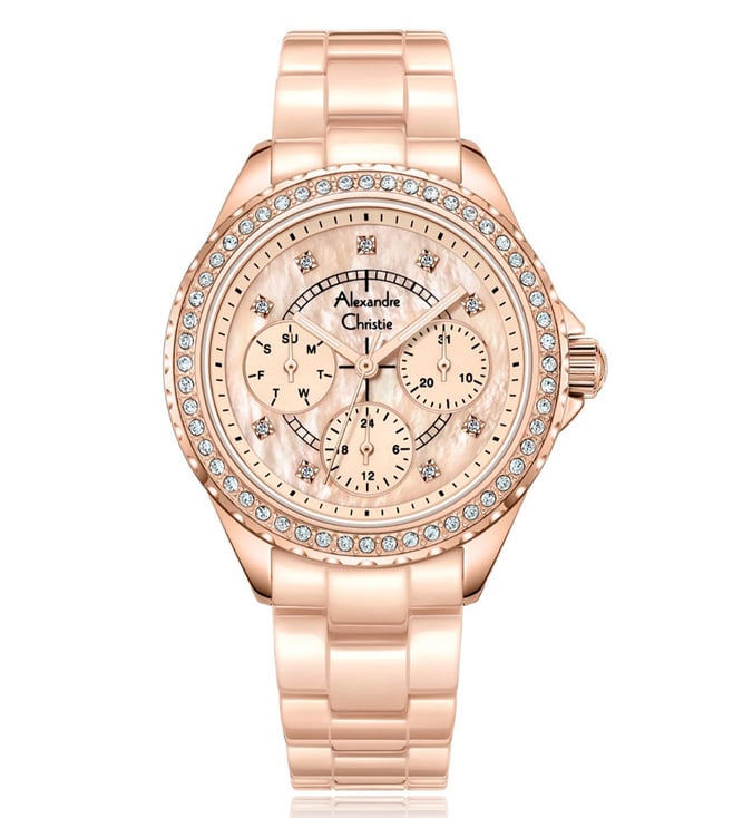 Alexandre Christie 2B16BFBRGMN Multifunction Watch for Women