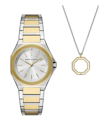 Armani Exchange AX7161SET Analog Watch for Women With Necklace