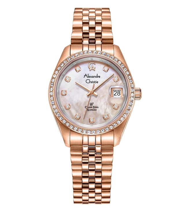 ALEXANDRE CHRISTIE Classic Steel Sapphire Quartz Women 32mm 5012LDBRGMD
