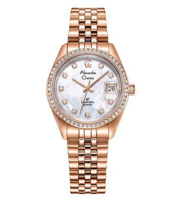 ALEXANDRE CHRISTIE Classic Steel Sapphire Quartz Women 32mm 5012LDBRGMS