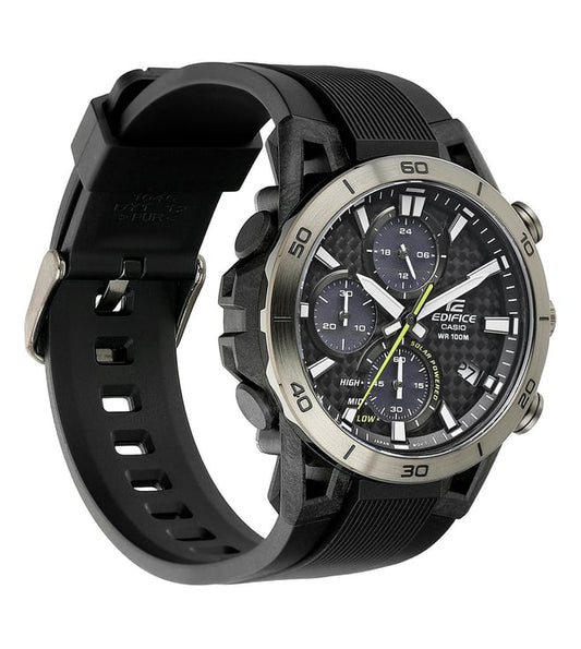 Casio Edifice EQS-960PB-1AVUDF Black Analog Dial Black Resin Strap Men Watch ED630