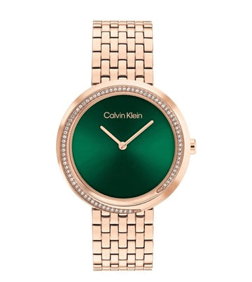 CALVIN KLEIN Twisted Bezel Quartz Watch for Women