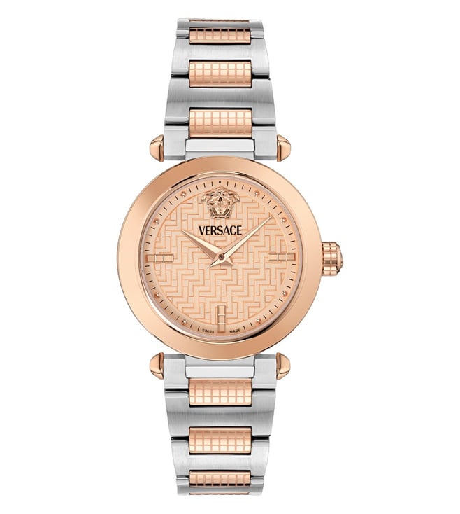 Versace VE5B00425 Rose Gold Asymmetrical Dial Analog Women Watch