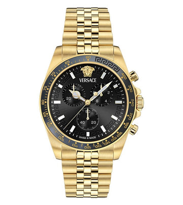 Versace Black Round Dial Analog chrono Men Watch - VE0H00525