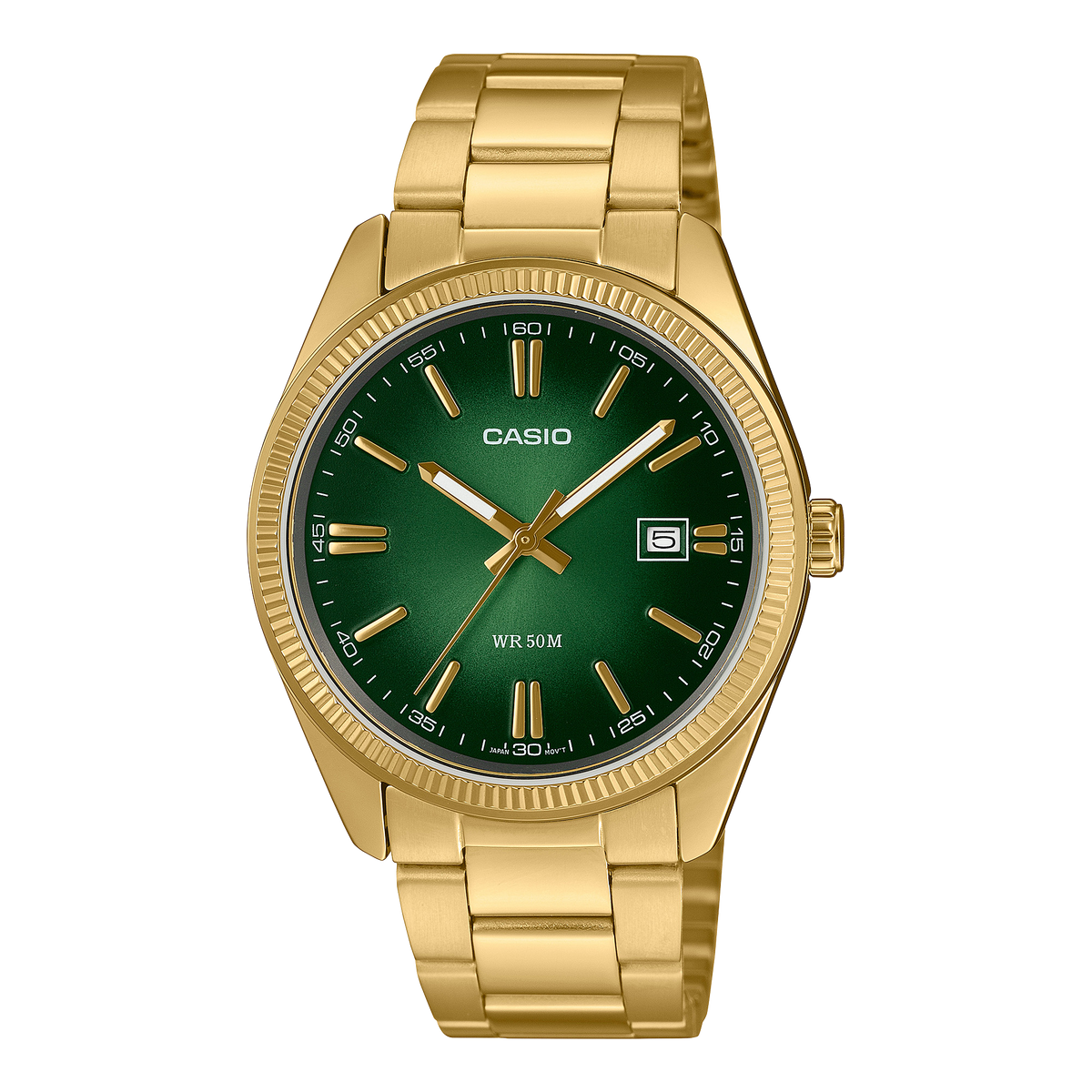 Casio MTP-1302PGC-3AV – front three-quarter view
