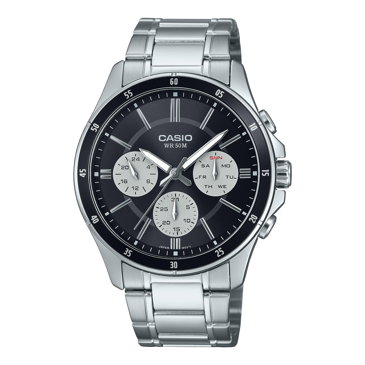 Casio MTP-1374D-1A3V – front three-quarter view