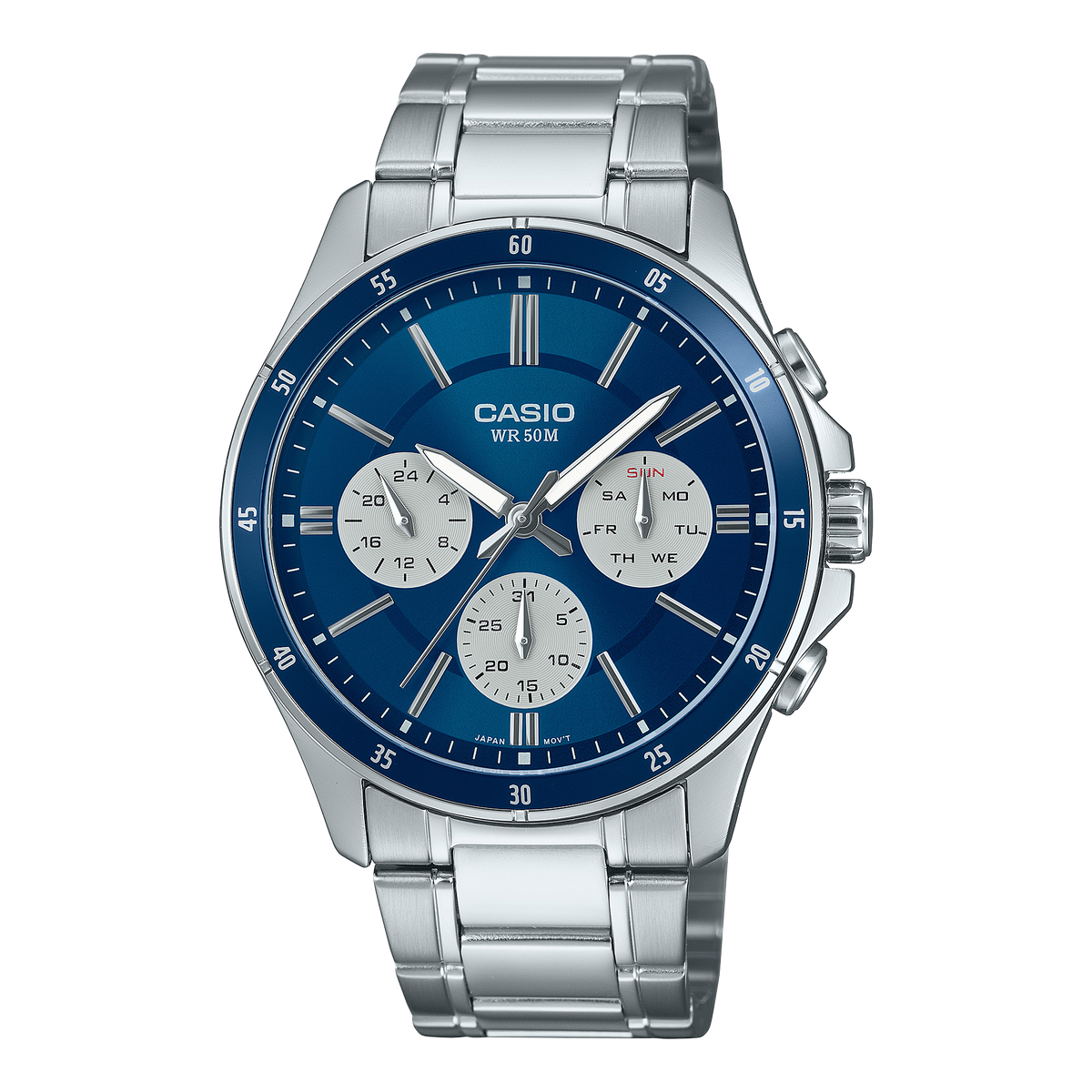 Casio MTP-1374D-2A3V – front three-quarter view