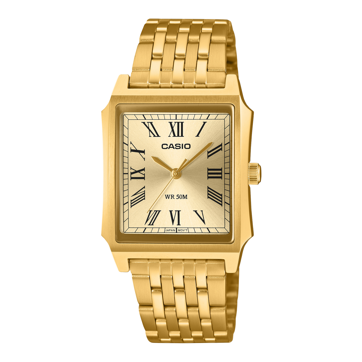 Casio MTP-B190G-9BV – front three-quarter view