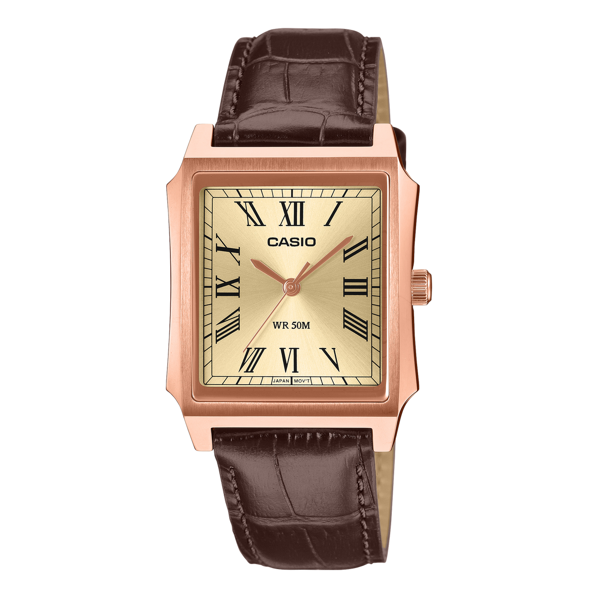 Casio MTP-B190RGL-9BV – front three-quarter view