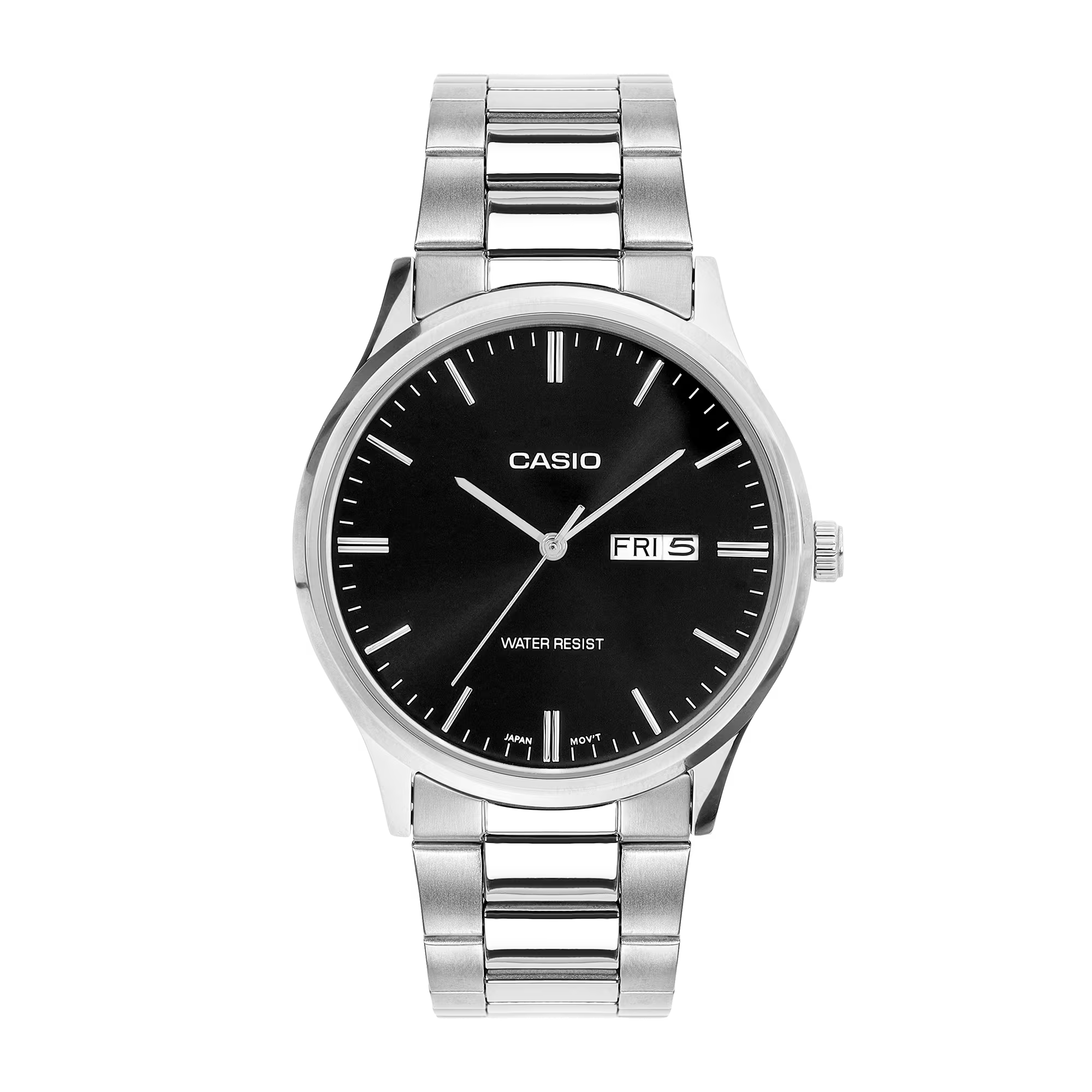 Casio Enticer Men Quartz Black Dial Analog Stainless Steel Watch A2514