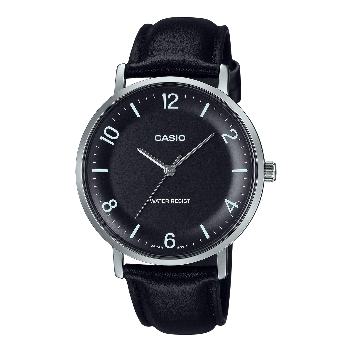 Casio MTP-VT03L-1B – front three-quarter view