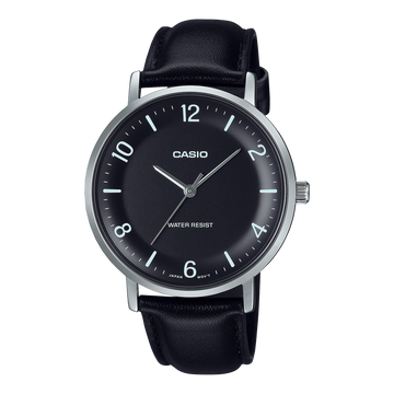 Casio MTP-VT03L-1B – front three-quarter view