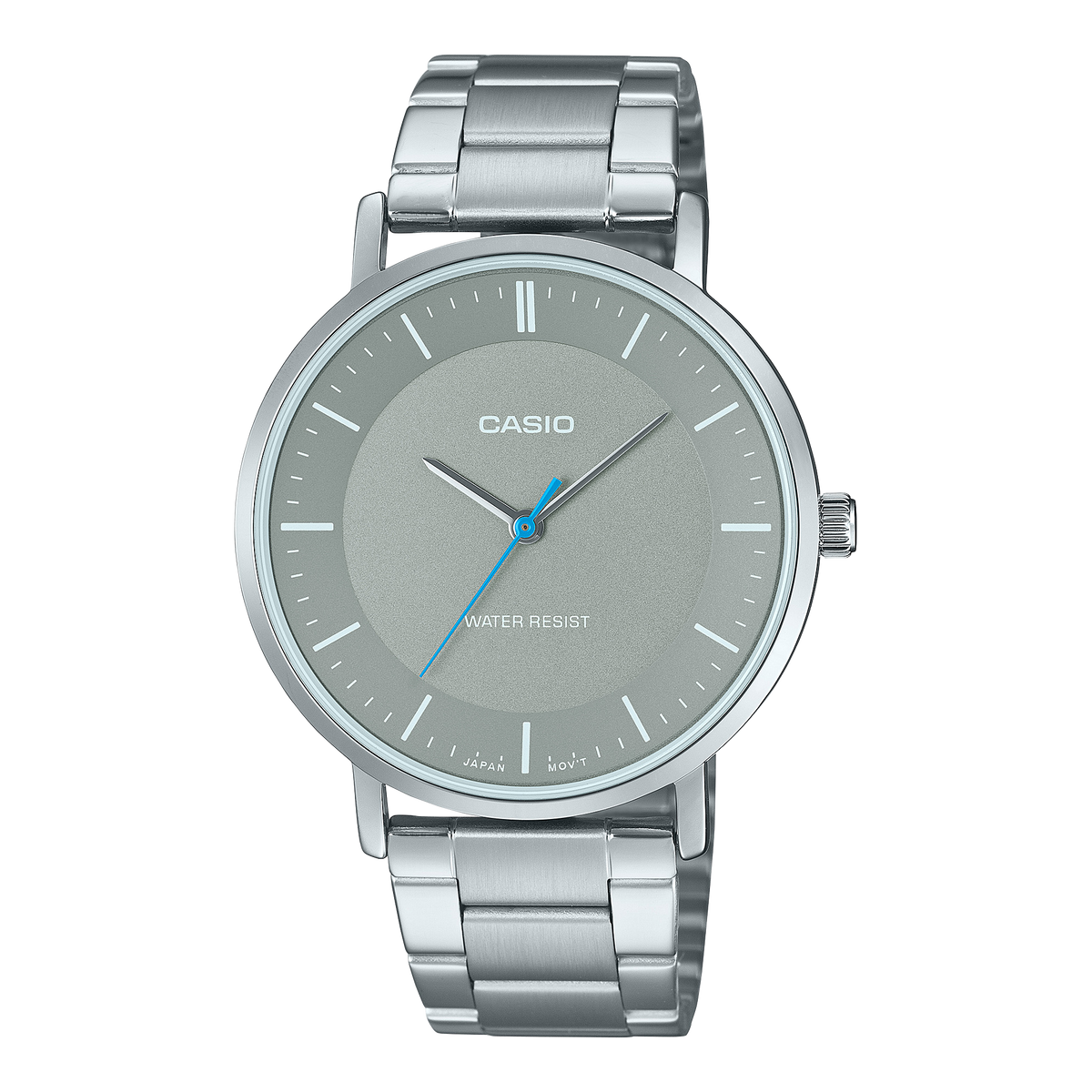 Casio MTP-VT04D-8E – front three-quarter view