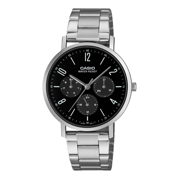 Casio MTP-VT06D-1B – front three-quarter view