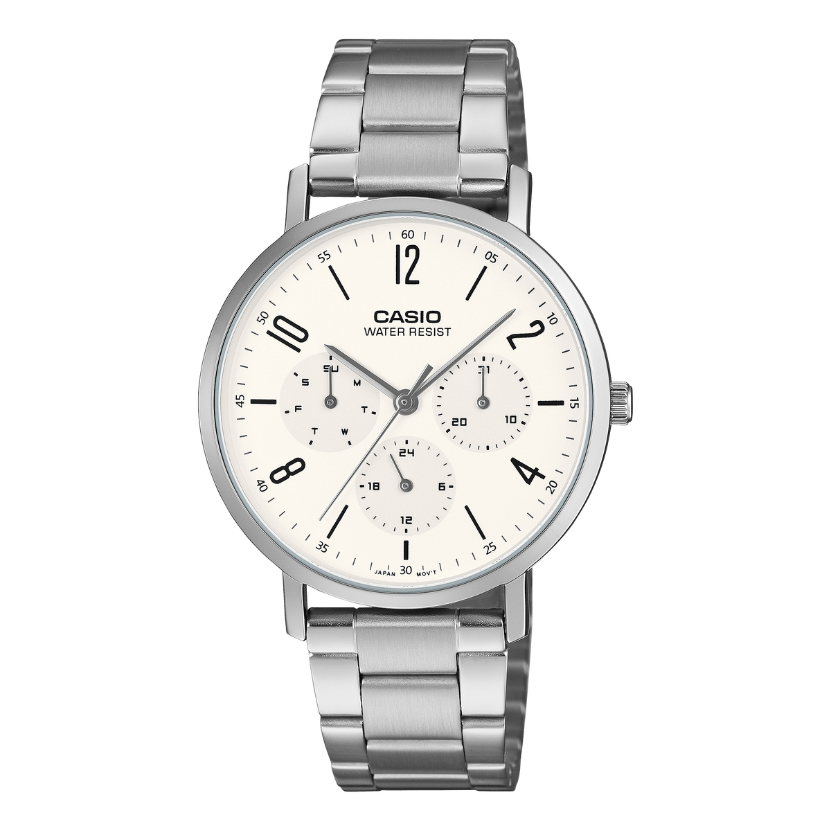 Casio MTP-VT06D-7B – front three-quarter view