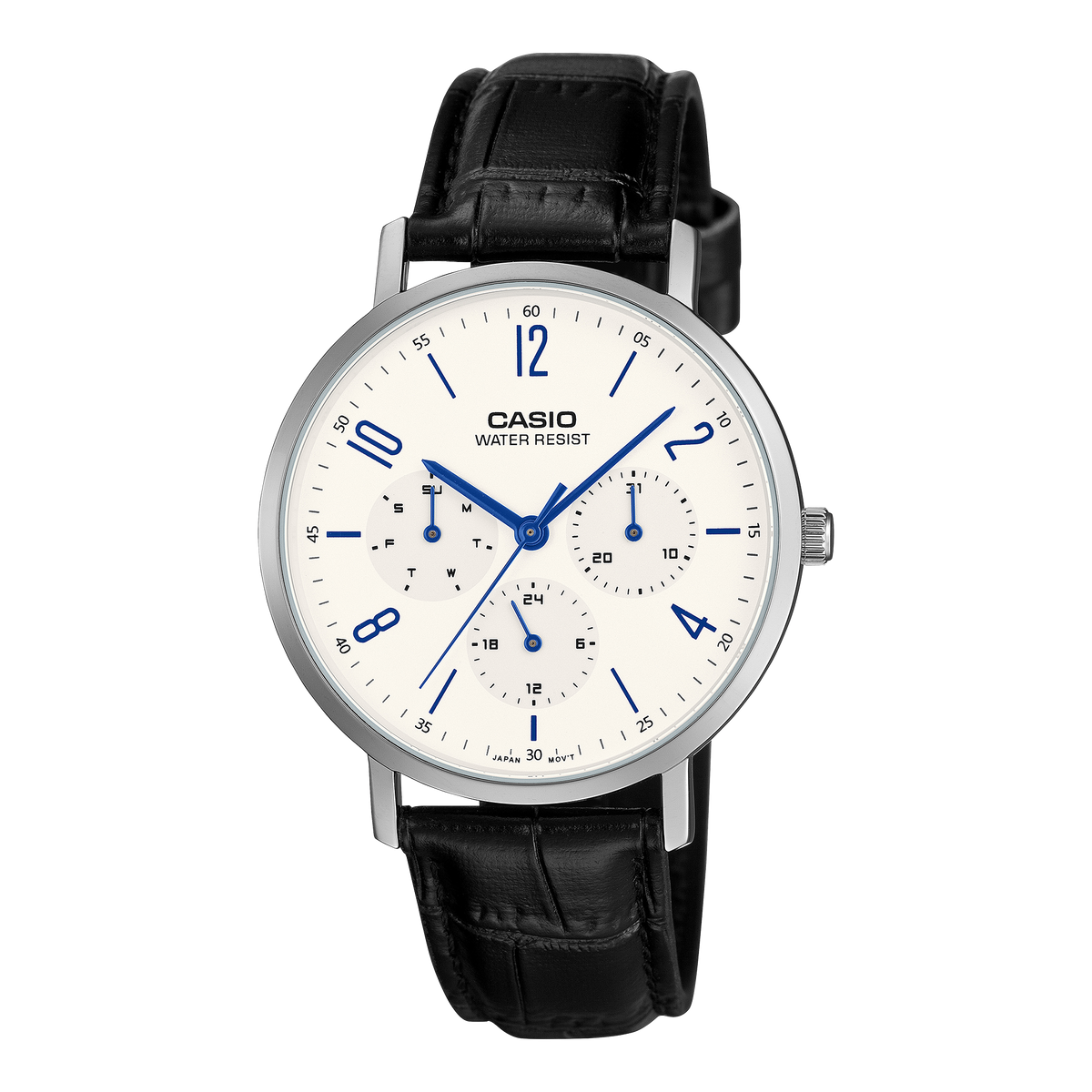 Casio MTP-VT06L-7B – front three-quarter view