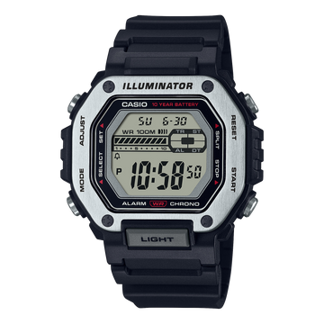 Casio MWD-110H-1AV – front three-quarter view