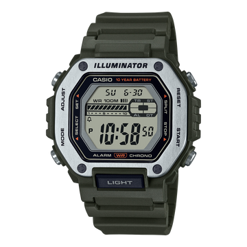Casio MWD-110H-3AV – front three-quarter view