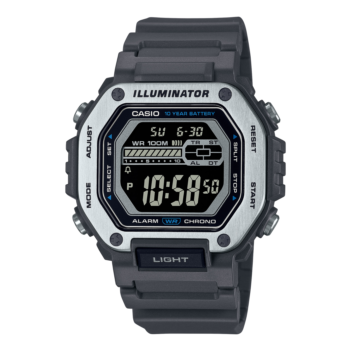 Casio MWD-110H-8BV – front three-quarter view