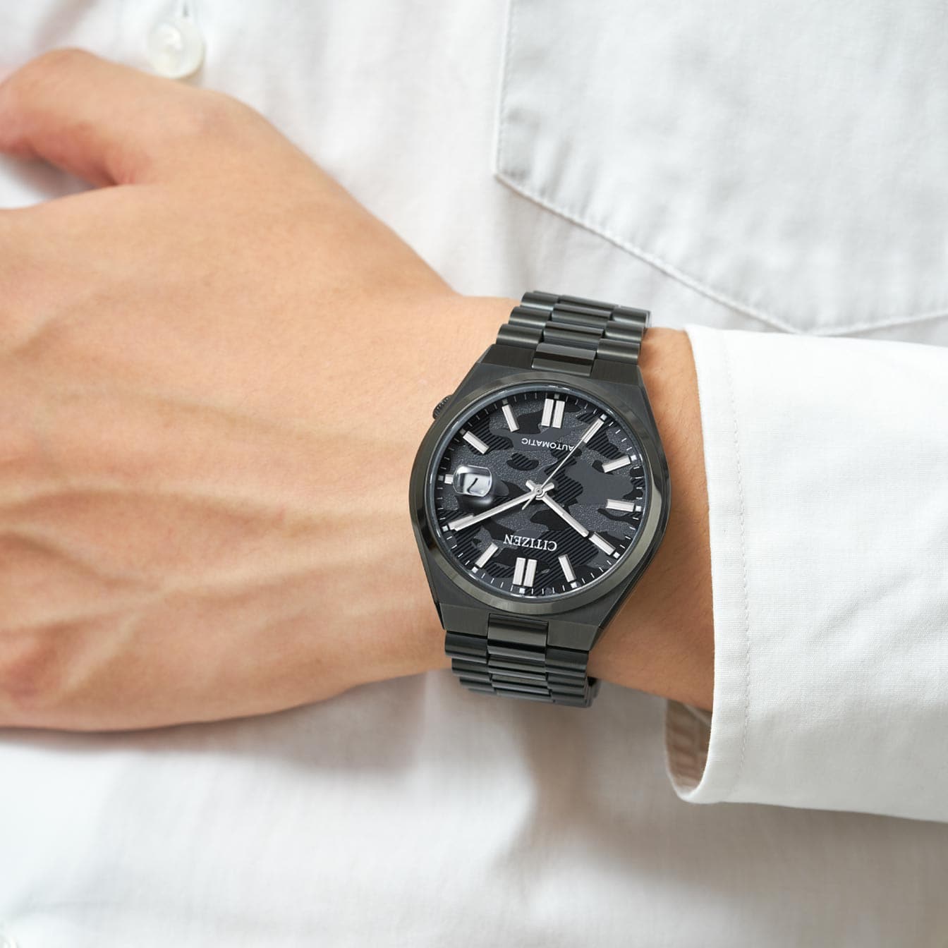 CITIZEN AUTOMATIC GENTS WATCH BLACK DIAL - NJ0155-87E - Kamal Watch Company