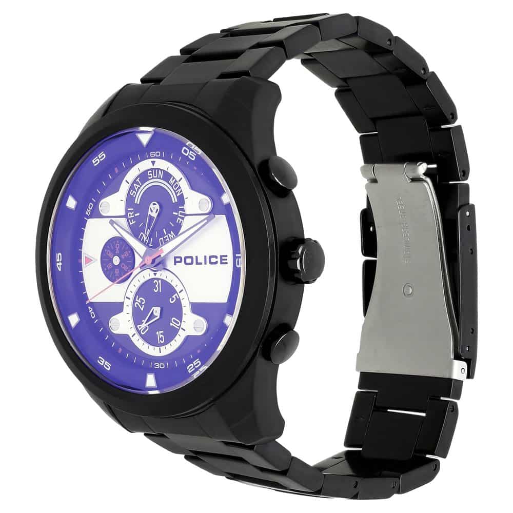 Black Dial Black Metal Strap Watch PL14836JSB02MJ - Kamal Watch Company