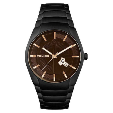 NCPL15536JSB02MW Police Quartz Analog Black Dial Metal Strap Watch for Men