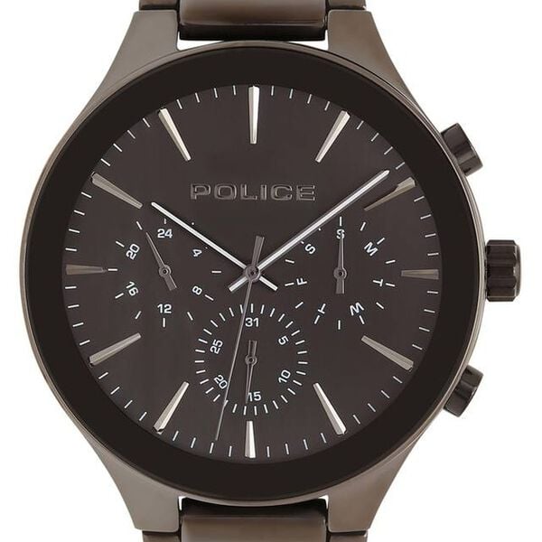Police Quartz Multifunction Grey Dial Metal Strap Watch for Men