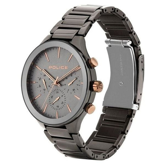 Police Quartz Multifunction Grey Dial Metal Strap Watch for Men