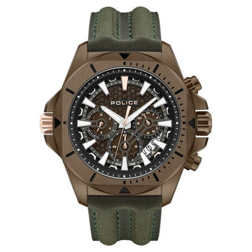 Police Men's Electrical KL Rahul Edition Leather Strap Watch