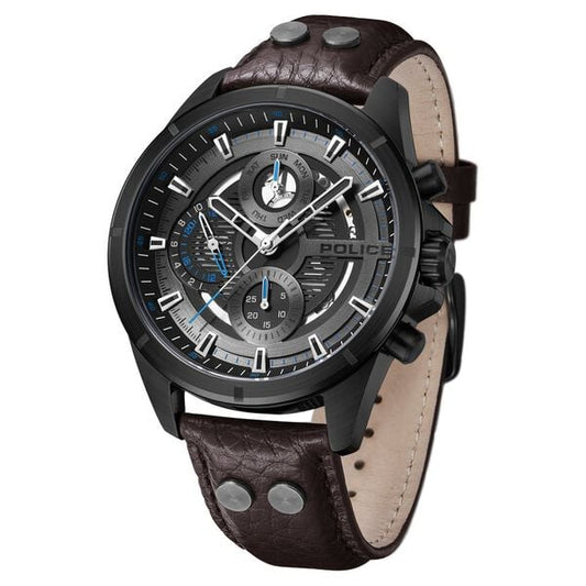 Police Black Dial Quartz Multifunction Watch for Men
