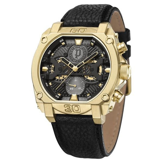 Police Quartz Multifunction Grey Dial Leather Strap Watch for Men